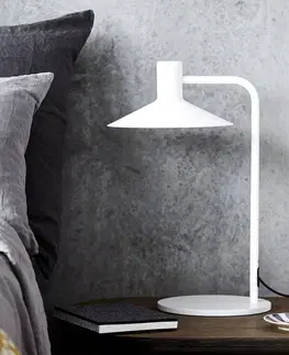 Lampy na nočný stolík FRANDSEN FRANDSEN Minneapolis stolná lampa biela matná