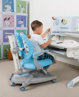 Pracovné stoličky Detská rastúca stolička ABIGAIL Modrá
