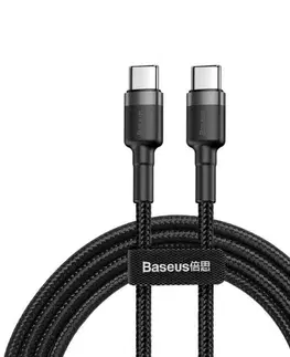 Dáta príslušenstvo Baseus Cafule Series USB-C/USB-C PD 60W 2m, šedo/čierny CATKLF-HG1