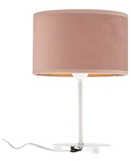 Lampy na nočný stolík Duolla Stolová lampa Golden Roller 30 cm ružová/zlatá