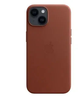 Puzdrá na mobilné telefóny Apple iPhone 14 Leather Case with MagSafe, umber MPP73ZMA