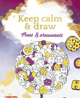 Maľovanky pre dospelých Keep calm & draw - Trees and ornaments