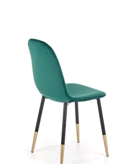 Jedálenské stoličky a kreslá Jedálenská stolička K379 Halmar Tmavo zelená