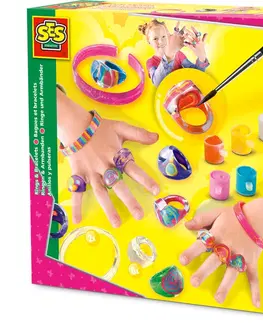 Kreatívne a výtvarné hračky SES - Maľovanie módnych prstienkov a náramkov