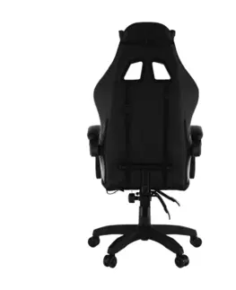 Kancelárske kreslá Kancelárske/herné kreslo s RGB LED podsvietením, čierna, MAFIRO