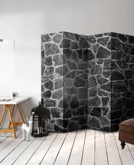 Paravány Paraván Black Stones Dekorhome 135x172 cm (3-dielny)