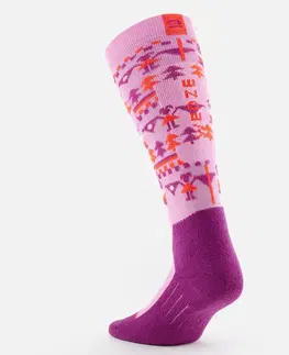 snowboard Detské lyžiarske ponožky 100 ružové