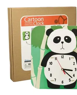 3D puzzle 3D Creative Drevené 3D puzzle Panda nástenné hodiny
