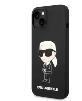 Puzdrá na mobilné telefóny Zadný kryt Karl Lagerfeld Liquid Silicone Ikonik NFT pre Apple iPhone 14 Plus, čierne 57983112371