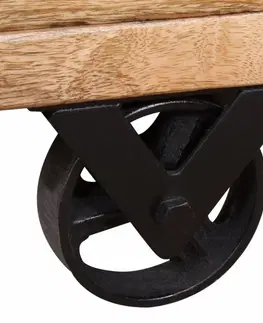 Konferenčné stolíky Konferenčný stolík drevo / kov Dekorhome Recyklované drevo