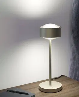 Stolové lampy Top Light Puk! 120 Eye Table LED, šošovka matná, nikel matná