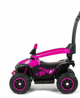 Detské vozítka a príslušenstvo Baby Mix Detské odrážadlo Mega s vodiacou tyčou, ružová