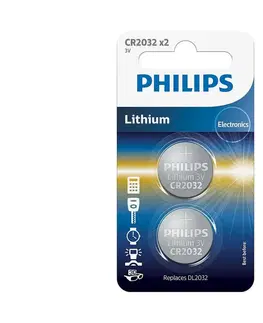 Predlžovacie káble Philips Philips CR2032P2/01B - 2 ks Lithiová batéria gombíková CR2032 MINICELLS 3V 240mAh 