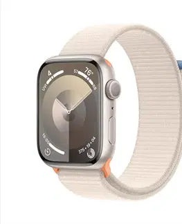 Inteligentné hodinky Apple Watch Series 9 GPS 45mm Starlight Aluminium Case with Starlight Sport Loop MR983QCA