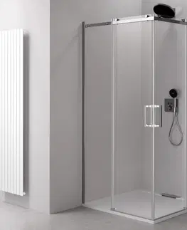 Sprchovacie kúty POLYSAN - THRON ROUND štvorcový sprchový kút 1200x1100, guľaté pojazdy, rohový vstup TL2211-5005