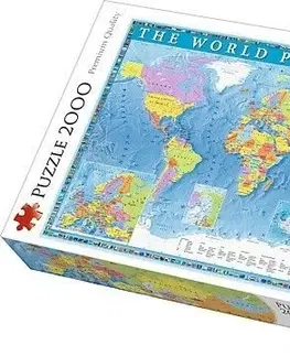 Hračky puzzle TREFL - puzzle Politická mapa sveta 2000