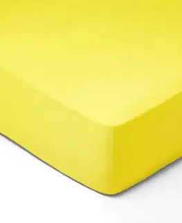 Plachty Forbyt, Prestieradlo, Jersey, svetlo žltá 180 x 200 cm