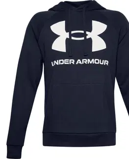 Pánske mikiny Pánska mikina Under Armour Rival Fleece Big Logo HD Graphite Blue - M