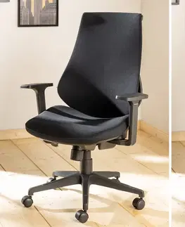 Kancelárske stoličky LuxD Dizajnová kancelárska stolička Vaschel čierna