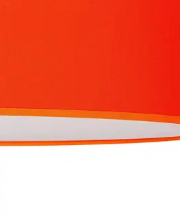 Stropné svietidlá Euluna Euluna deka na kolieskach, textilný odtieň oranžová, Ø 50 cm