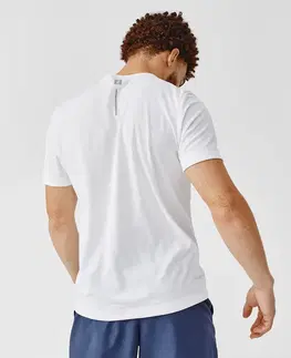 nordic walking Pánske bežecké tričko 100 Dry priedušné biele