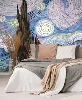 Tapety s imitáciou malieb Tapeta Hviezdna noc - Vincent van Gogh