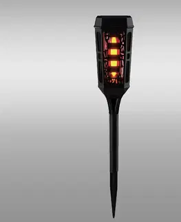 Solárne dekoračné lampy Solarny luster 46810 Flame Black