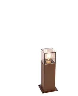 Vonkajsie osvetlenie Priemyselné stojace vonkajšie svietidlo hrdzavohnedá 30 cm IP44 - Dánsko