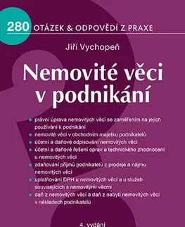 Dane, účtovníctvo Nemovité věci v podnikání - 4. vydání - Jiří Vychopeň