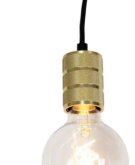Kolajnicove svietidla Závesná lampa s koľajnicovým závesom zlatá - Cavalux