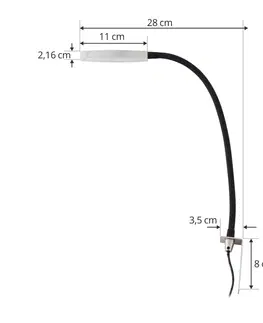 Nástenné svietidlá Lindby Lindby Flexola LED lampa na čítanie, nikel okrúhla