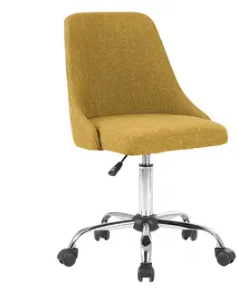 Kancelárske kreslá Kancelárska stolička, žltá/chróm, EDIZ