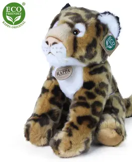 Plyšové hračky RAPPA - Plyšový leopard sediaci 30 cm ECO-FRIENDLY