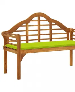 Záhradné lavice Záhradná lavica s poduškou 135 cm Dekorhome Sivá