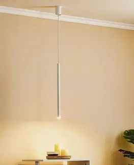 Závesné svietidlá Euluna Závesná lampa Laser, 1-pl., biela, tienidlo 49 cm