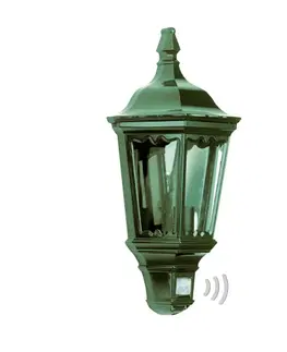 Vonkajšie nástenné svietidlá so senzorom K.S. Verlichting Vonkajšie nástenné svietidlo Ancona zelené