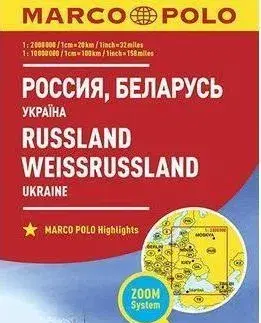 Sprievodcovia, mapy - ostatné Rusko, Ukrajina, západní Rusko 1:2M/10M/mapa (ZoomSystem) MD