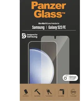 Ochranné fólie pre mobilné telefóny Ochranné sklo PanzerGlass UWF AB pre Samsung Galaxy S23 FE, čierne 7341