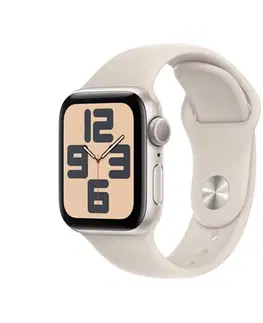 Inteligentné hodinky Apple Watch SE GPS 40mm Starlight Aluminium Case with Starlight Sport Band - M/L