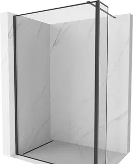 Sprchové dvere MEXEN/S - Kyoto Sprchová zástena WALK-IN 100 x 30 cm, čierny vzor, čierna 800-100-212-70-70-030