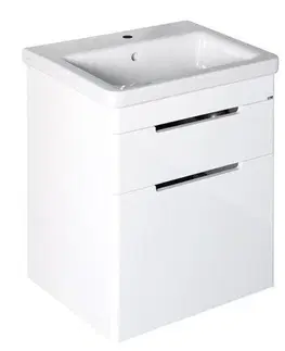 Kúpeľňa SAPHO - ELLA umývadlová skrinka 56,5x65x43cm s umývadlom CITY, 2x zásuvka, biela (70062) EL062-3030-01