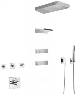 Kúpeľňové batérie MEXEN - Fall podomietková sprchová batéria, chróm 7602-04-00