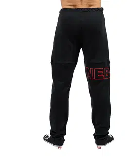 Pánske klasické nohavice Voľné tepláky s vreckami Nebbia Commitment 705 Black - M
