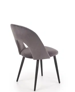 Jedálenské stoličky HALMAR K384 jedálenská stolička sivá / čierna