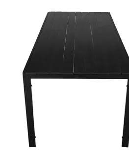 Záhradné stolíky Záhradný stôl, 205 cm, čierna, ABELO