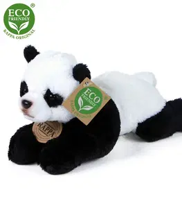 Plyšové hračky RAPPA - Plyšová panda ležiaci 18 cm ECO-FRIENDLY