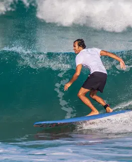 surf Pánske tričko na surfovanie s ochranou proti UV s krátkymi rukávmi biele