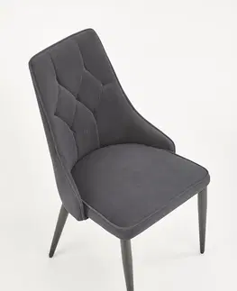Jedálenské stoličky HALMAR K365 jedálenská stolička sivá / čierna