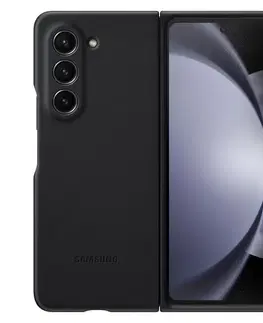 Puzdrá na mobilné telefóny Zadný kryt z eko kože pre Samsung Galaxy Z Fold5, čierna EF-VF946PBEGWW