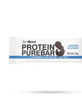 Proteínové tyčinky GymBeam Protein PureBar 60 g cookies & krém